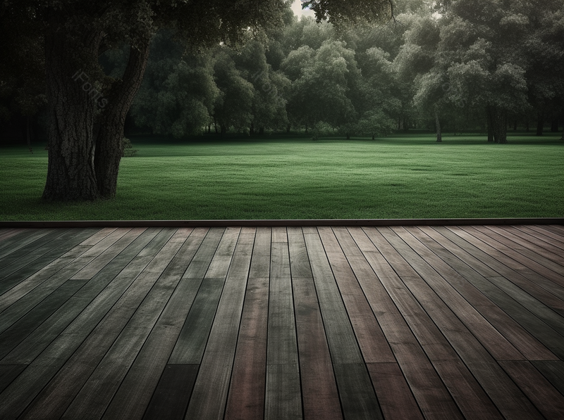 门前一棵大树木地板和草地春天背景图,高清,摄影图,摄影图片,图片大全,摄影图免费下载